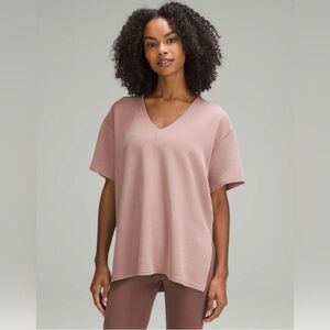 Lululemon Ribbed Softstreme Relaxed-Fit T-Shirt Twilight Rose Sz10